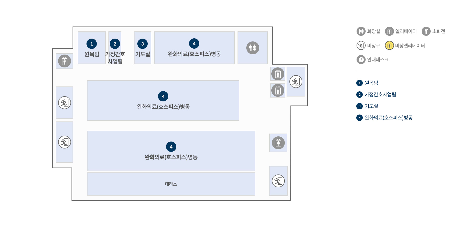 층별안내 별관 5F 이미지 지도입니다.