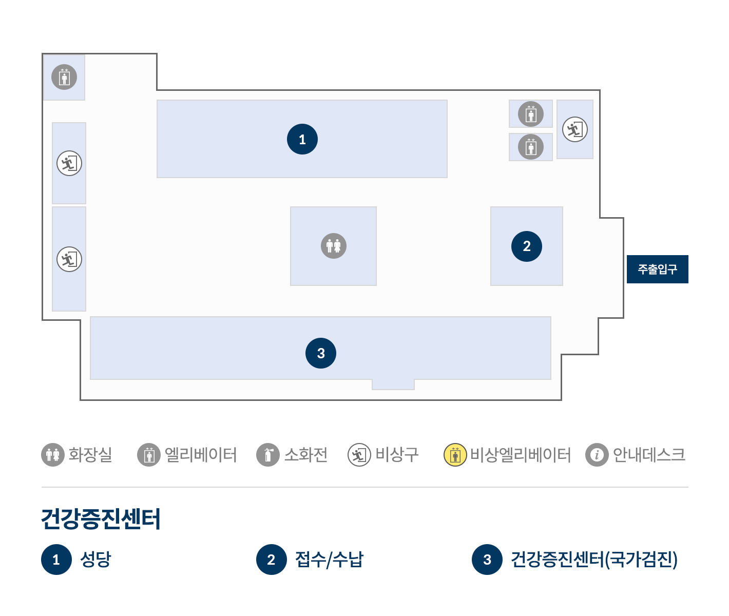 층별안내 별관 1F 이미지 지도입니다.