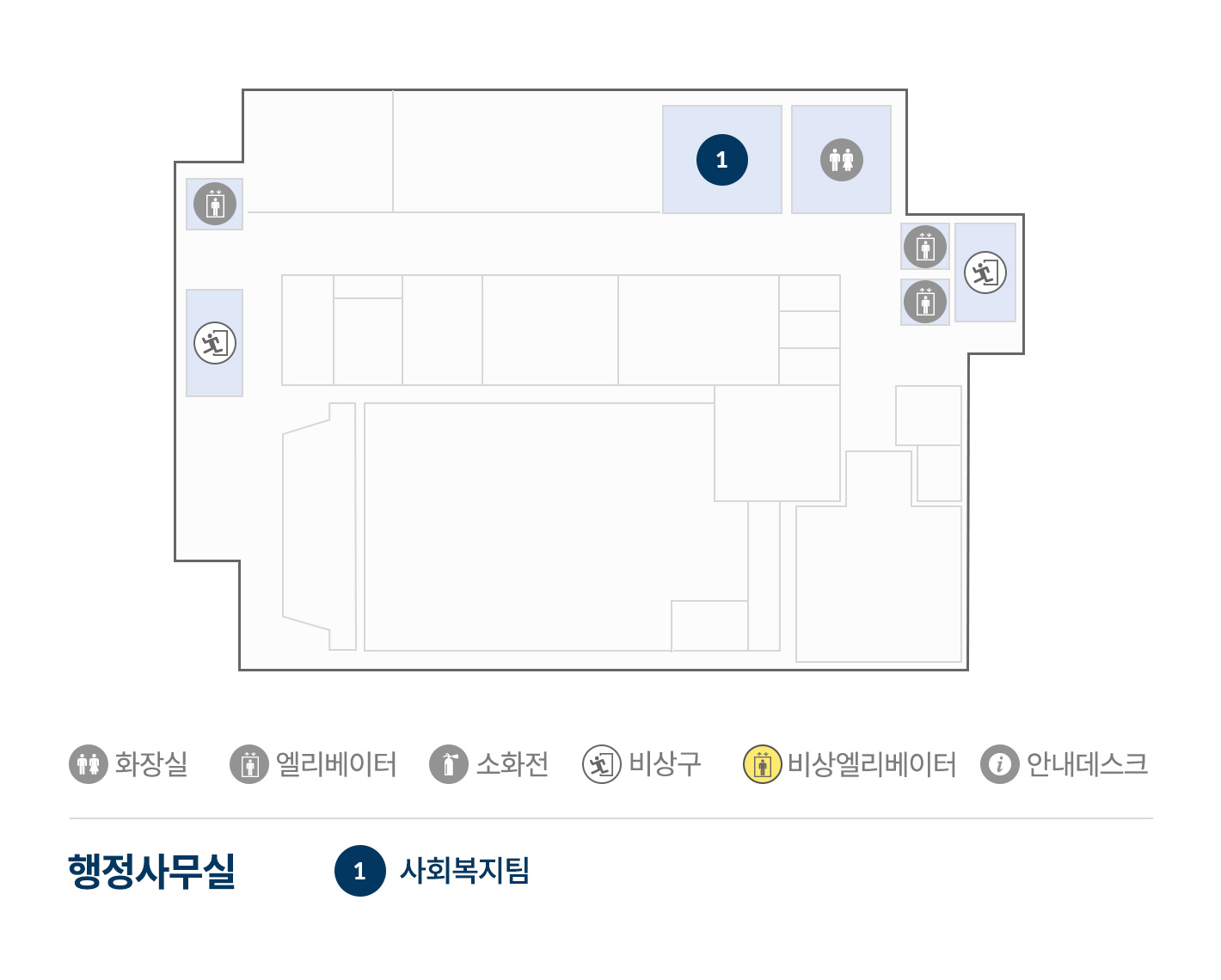 층별안내 별관 7F 이미지 지도입니다.